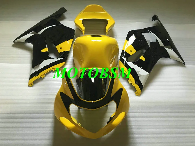 Набор обтекателей для GSXR600 750 K1 01 02 03 GSXR 600 GSXR750 2001 2002 2003 желто черные Обтекатели +