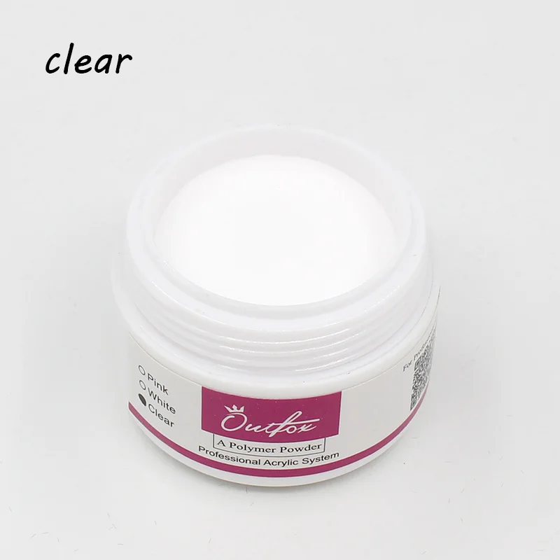 1 pc DIY professional nail systems polymer clear pink white color nail acrylic powder for Nail Tips Manicure Builder 3