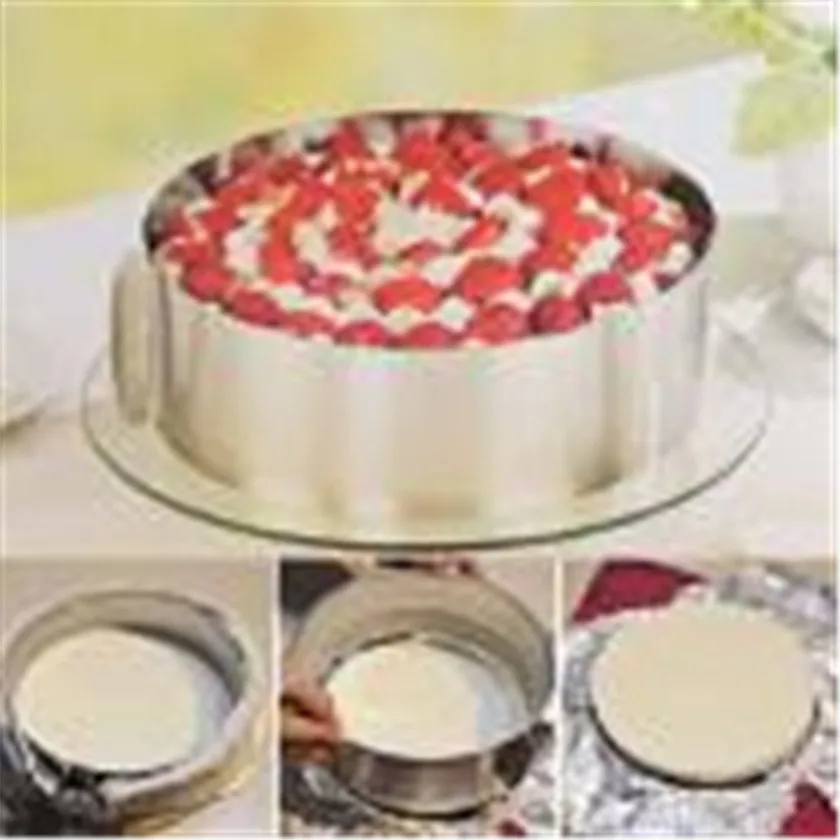 

2019 useful cake tool Adjustable 6-12" Stainless Steel Cake Mousse Mould Baking Round Form Ring Home dropping #30