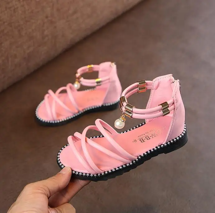 

Children Shoes Girls Gladiator Sandals Cut-outs Sandals Flat Open-toe School Shoes Breathable Kids Sandals For Party