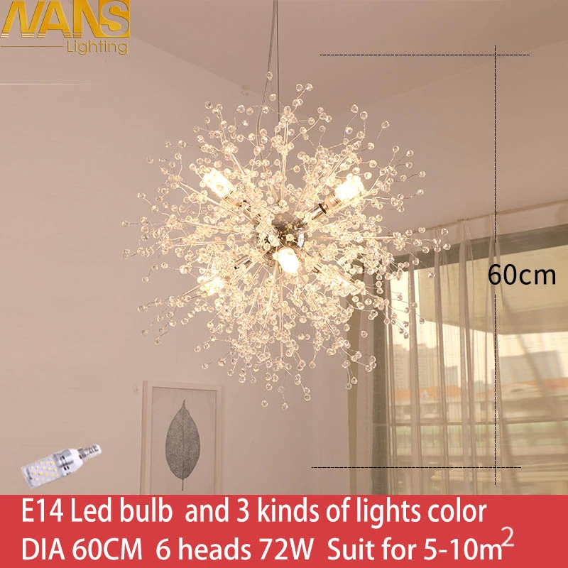 Fashional Modern led 72w chandelier with Control Color Changing acrylic