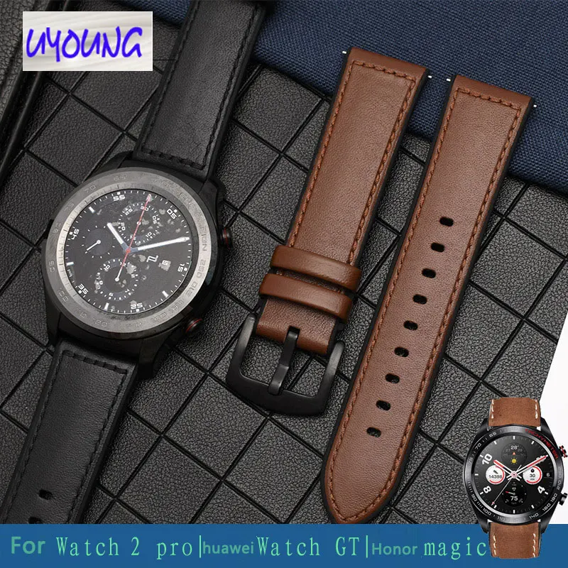 

Quick release smart watch gt band leather strap Huawei Watch 2 pro|Huawei Watch GT glory magic huami huawei watch reloj hombre