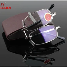 = SHUAI DI = высококачественные складные очки для чтения es для мужчин и женщин, ультралегкие Модные Портативные очки, стеклянные линзы+ 0,75+ 1+ 1,25 до+ 4