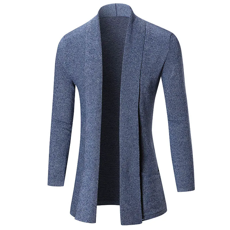 Мужская мода весна осень английский стиль длинный рукав кардиган свитера модный бренд Slim Fit повседневный мужской свитер