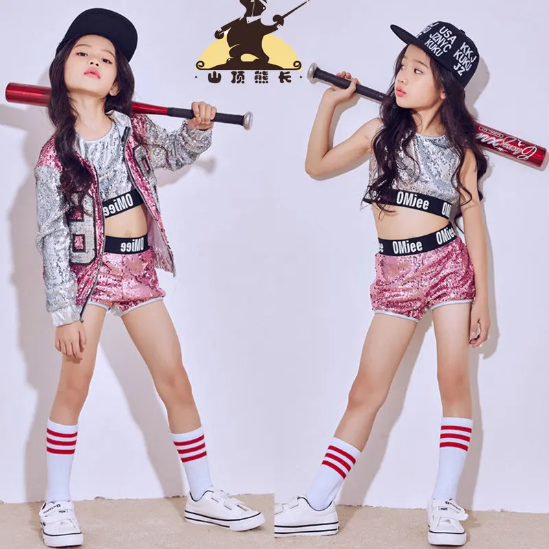 New children's costumes girl jazz dance hip hop modern dance costume