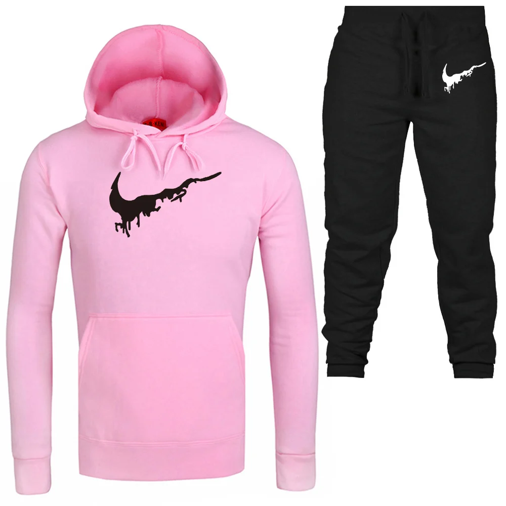 2019 Fashion Brand Hoodies Sweatshirt Men/Women Casual Hoodie Tracksuit Sweatshirts+Sweatpants Suits Fleece Hooded Pullover