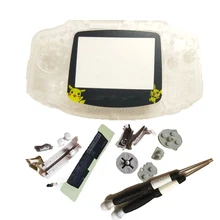 Кристалл Цвет ремонт Корпус полный набор случае заменить для gameboyadvance консоли В виде ракушки для мультфильм Экран объектив dmg игры Отвёртки