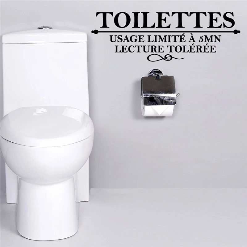Wc Gebruik Limite Herinnering Letters Stickers Toilet Decoratie Diy Home Decals Diy Vinyl Franse