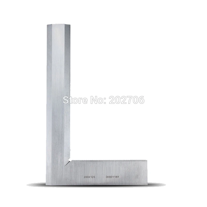 200*125mm Stainless steel Corner Square 90 Degree Blade Ruler Gauge Try ruler Measuring Tool | Инструменты