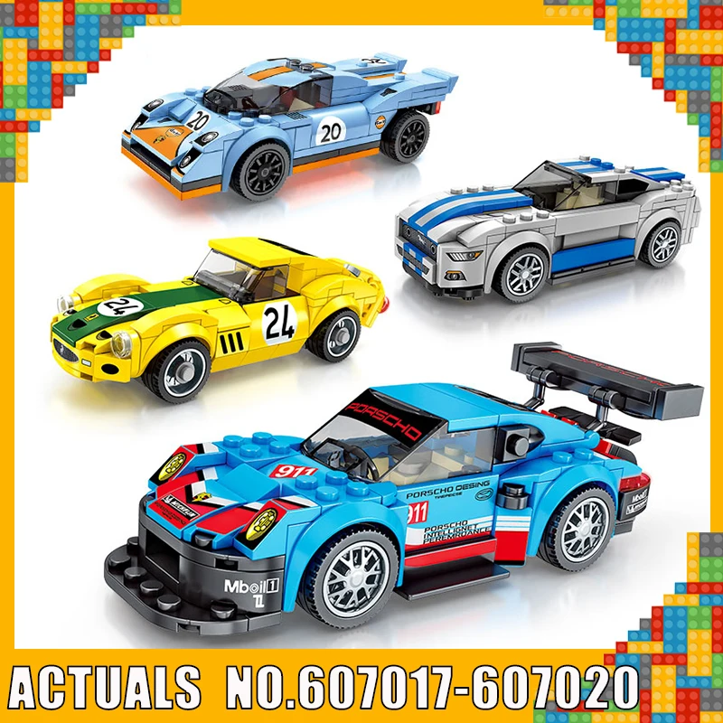 

Sembo Diamon Nano Blocks Car Compatible LeSet Technic Voiture Porsche Frod Mustang City Champions Building Brick Birthday Gift