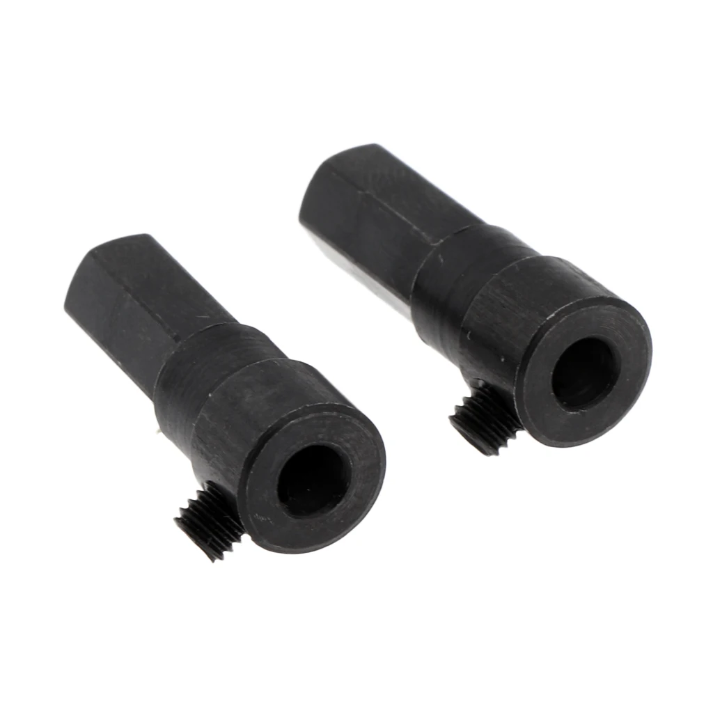 2 Pieces Metal Rear Axle Shaft Adapter Spare Part Black for 1:16 WPL B-16 RC Model Car Accessories