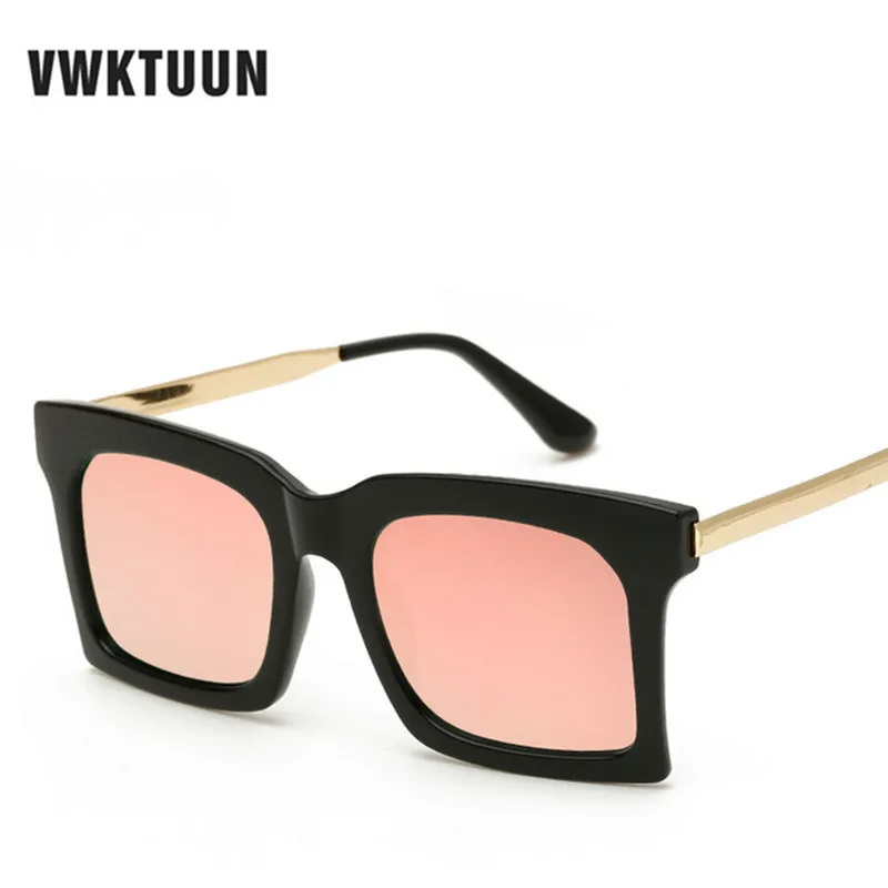 Fashion Korean Sunglasses Men Women Brand Designer Square Mirror
