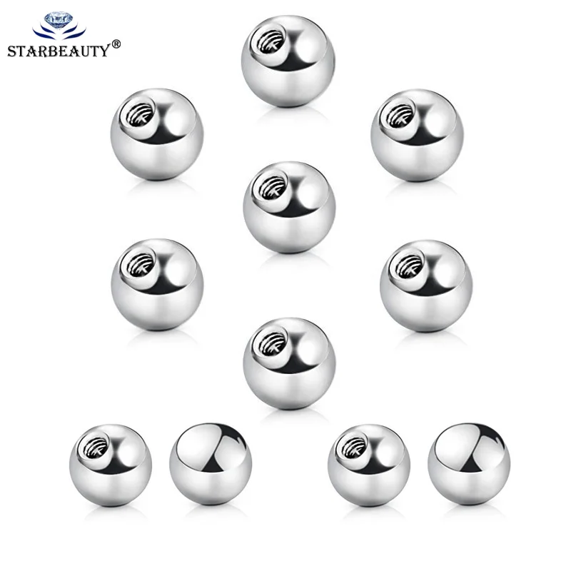 Piercing Jewelry Body Piercing Jewelry Body Jewelry 10Pcs 12G 14G Titanium Screw Balls Accessories Body Jewelry Rings Lip Nipple Pircings Eyebrow Piercings Stretcher Rings