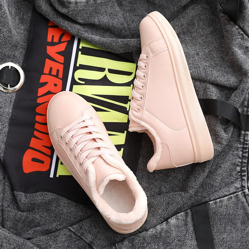 

Dwayne 2018 fashion winter plus velvet PU comfortable warm ladies ankle boots outdoor casual shoes35-40