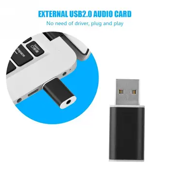 

External USB 2.0 to 3.5mm Stereo Audio Sound Card Mic Adapter Speaker (Black)