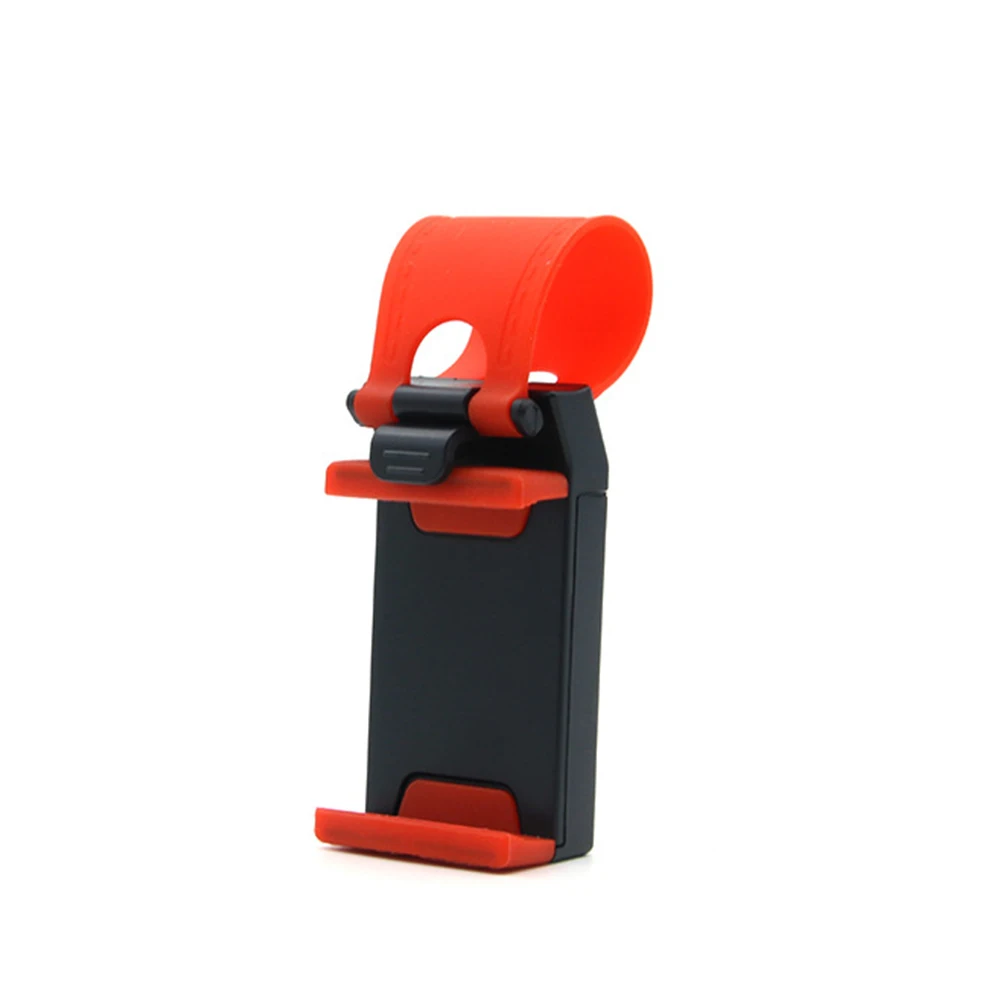 Auto Car Steering Wheel Guide Phone Holder Bike Clip Mount Mobile-phone Stand Support - Цвет: Red