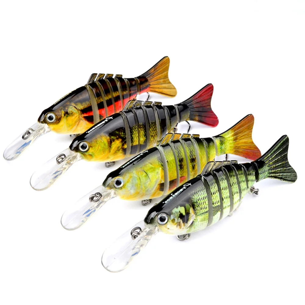 Isca de Pesca Wobblers com Língua Equipamento de Pesca Peças Articuladas Cambota Seções 11.2cm 14g Pesca Isca Artificial 4 7