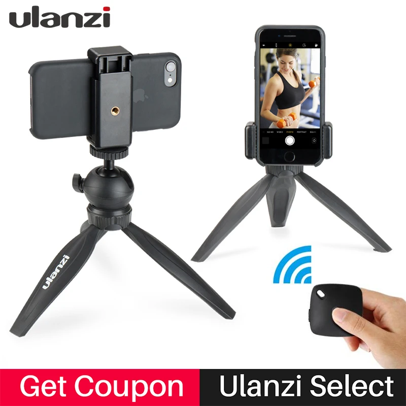 Мини Трипод для смартфона Ulanzi настольный монопод iPhone X Samsung iPad tablet Nikon Canon GoPro 6