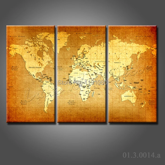 no frame canvas only 3 pieces world map new zealand on modern wall painting home decor wallpaper on canvas prints in painting calligraphy from home