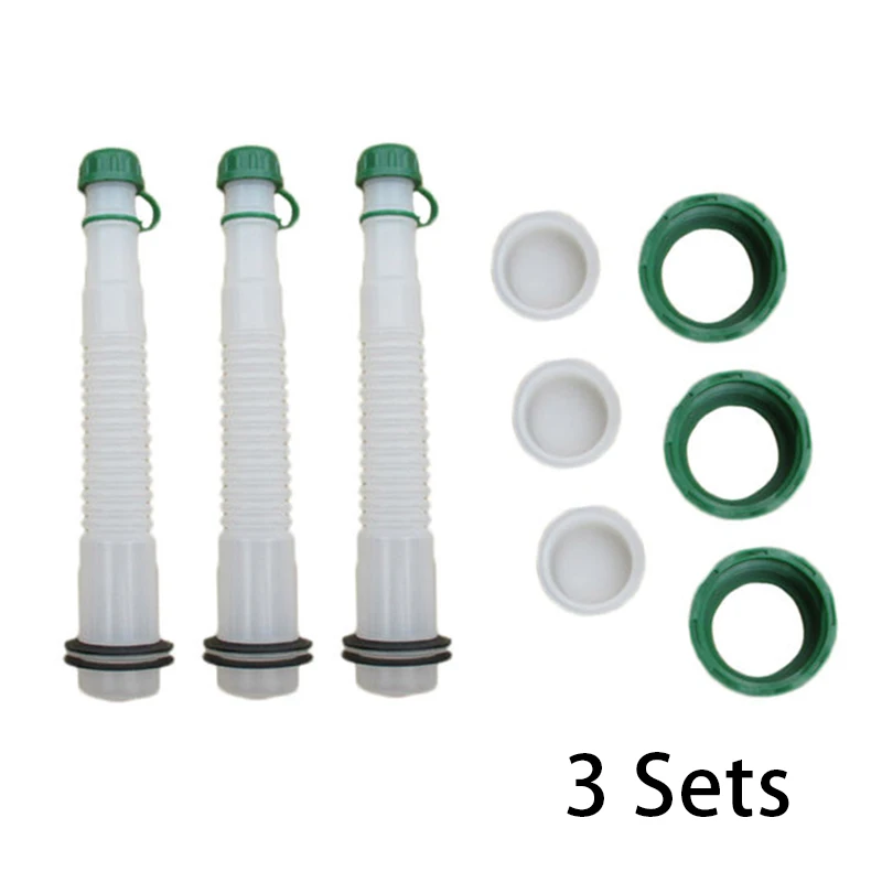 3 Sets Fuel Spout Set Replacement Spout&Parts Cap Kit for Rubbermaid Kolpin Gott Jerry Can Fuel 3 Sets Fuel Spout Set Replacement Spout&Parts Cap Kit for Rubbermaid Kolpin Gott Jerry Can Fuel