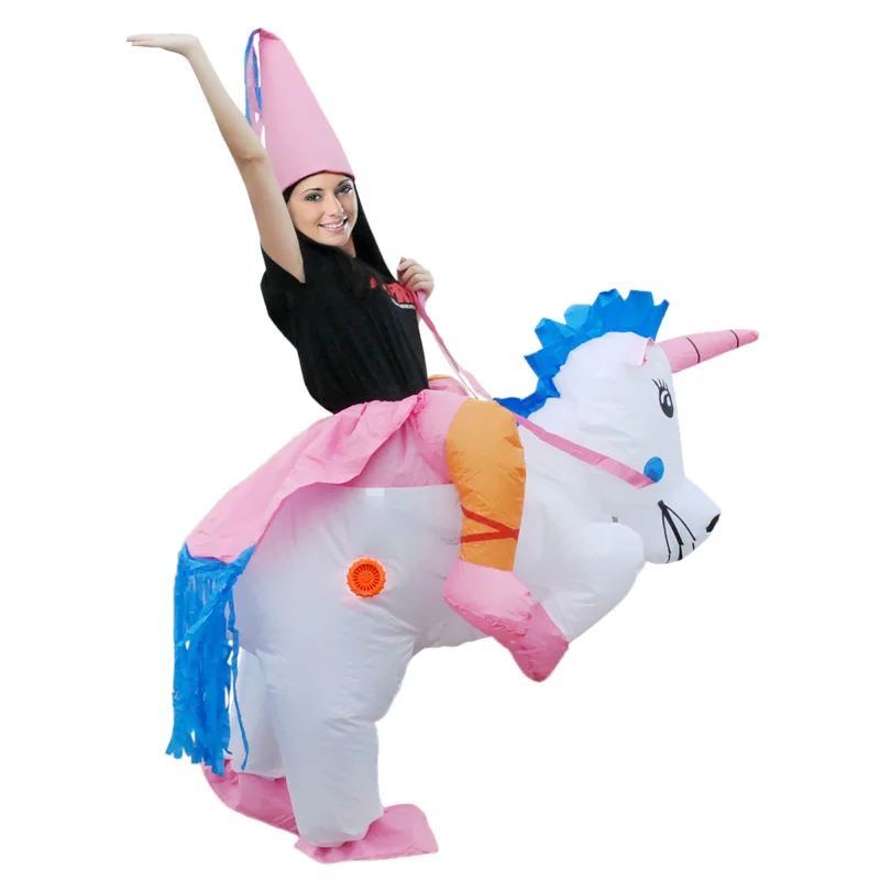 adults inflatable unicorn dinosaur costume inflatable t rex party princess dress halloween costume for kids in movie tv costumes from novelty special