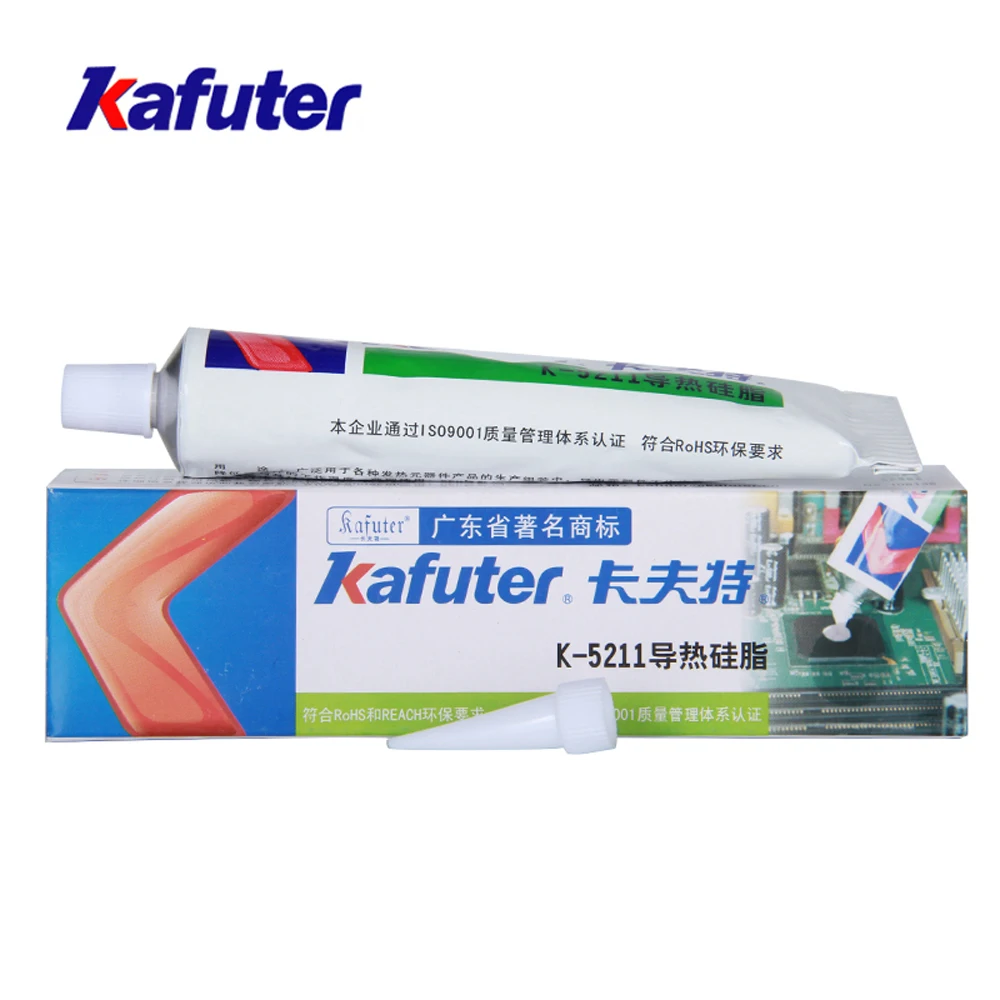 1 шт. Kafuter K-5211 100 г Теплопроводящий силиконовый высокомощный светодиодный теплоотвод специальный UPC чипсет охлаждающая смазка