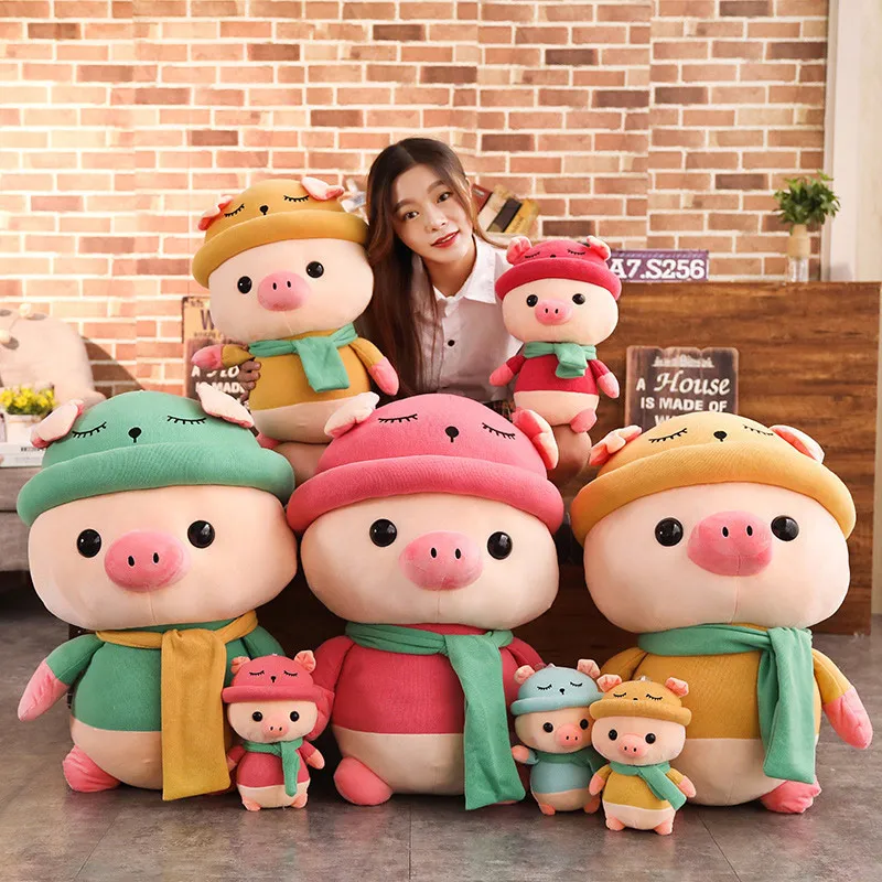 

Plush Toys Adorable Piggy Plush Doll Soft Stuffed Pig Dolls Home Decor Gift 66CY