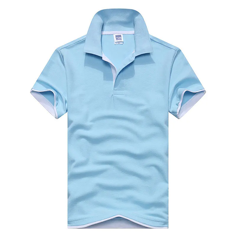 Новая дышащая мужская рубашка поло для мужчин, дизайнерская мужская быстросохнущая рубашка поло с коротким рукавом, трикотажная одежда, гольфтеннис - Цвет: 13
