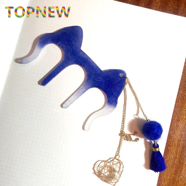 online shop flexible silicone mold cat ears shaped clips bookmarks