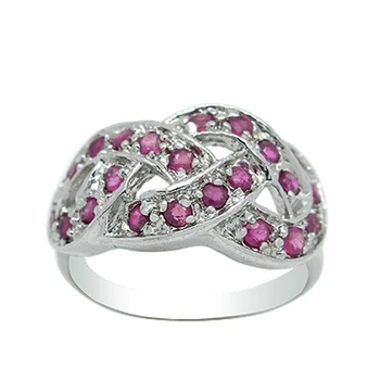 

2017 Qi Xuan_Fashion Jewelry_Red Stone Simple Elegant Woman Rings_S925 Solid Sliver Fashion Rings_Manufacturer Directly Sales