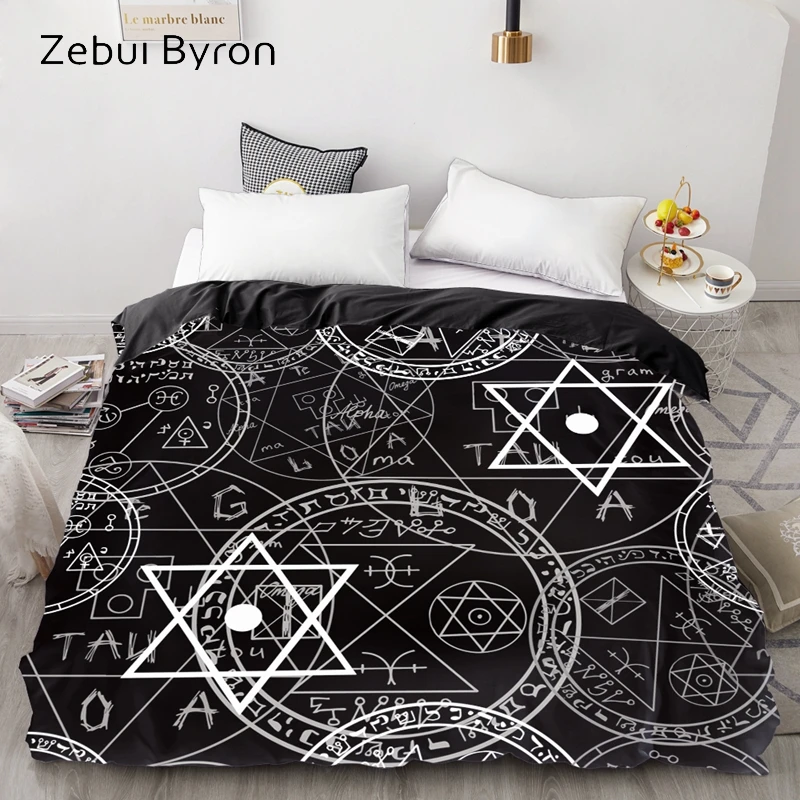 3D печать пододеяльник на заказ, одеяло/одеяло случае королева/король/220x240/200x200 постельные принадлежности белая восьмиугольная звезда, Прямая поставка