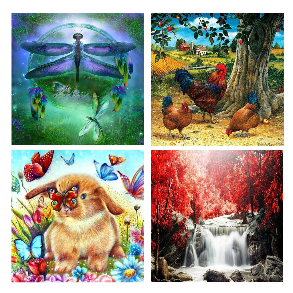 

5D DIY Diamond Painting Animal Printed Rhinestone Pasted Cross Stitch Fashion Design Multicolor Punto De Cruz Diamante