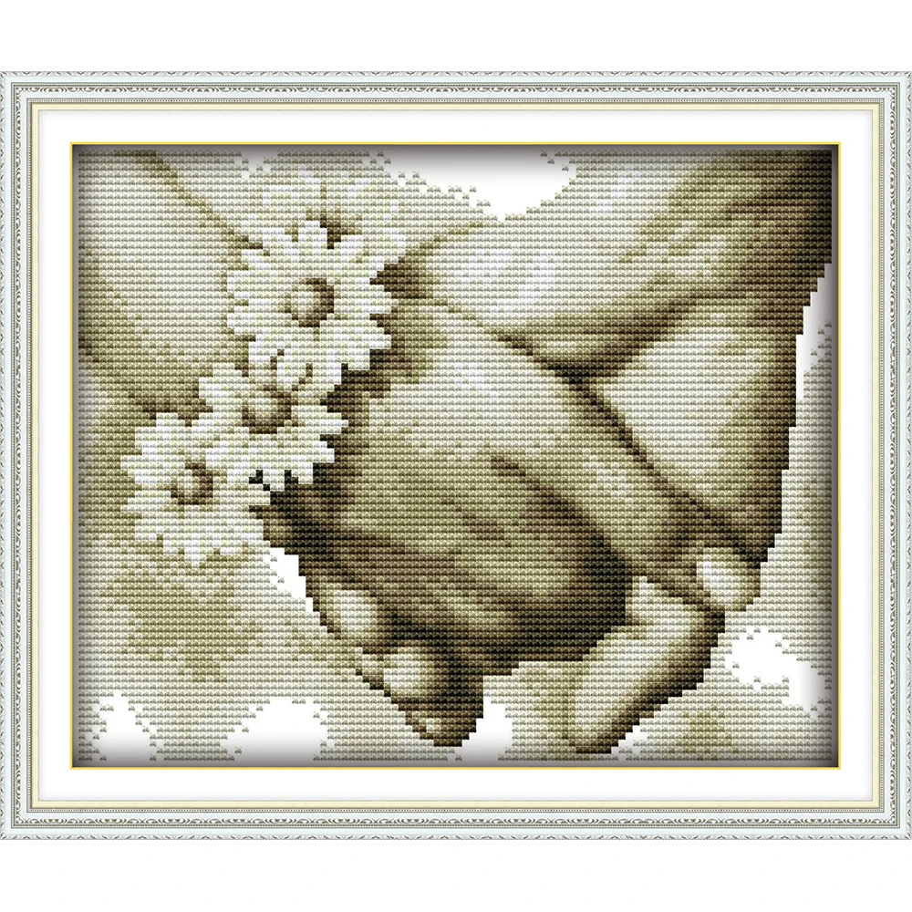 Набор для вышивки крестиком из экологического хлопка с надписью Hand In (3)|cross stitch