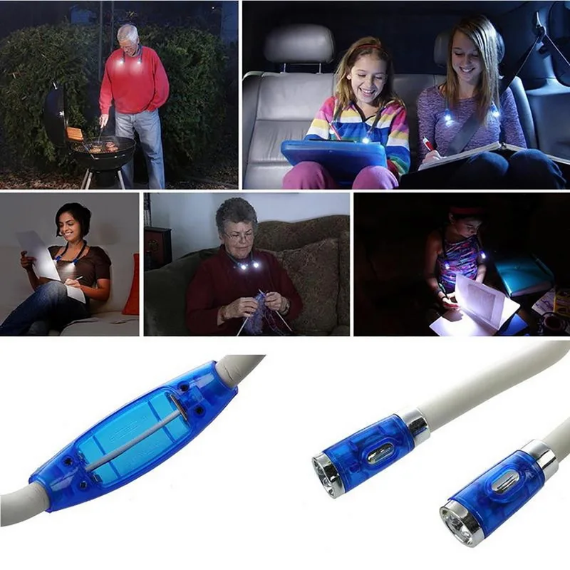 

Flexible Adjustable Neck Hug Light Book Reading Lamp Portable EDC Flashlight Outdoor Camping Sports Reading Neck Hanging Light