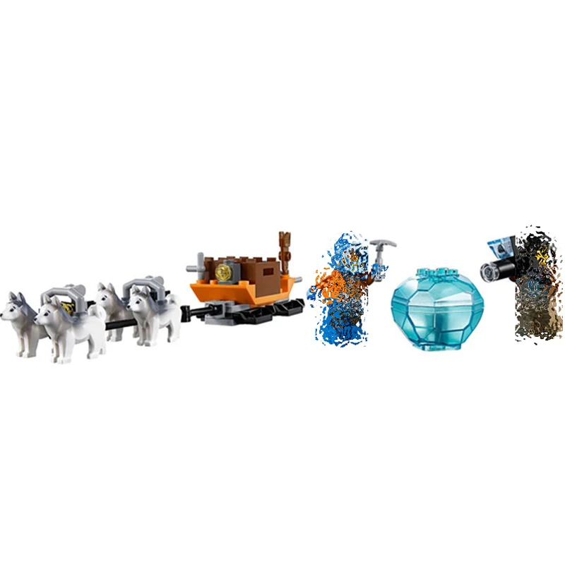 Bela 10439 Arctic Helicrane CITY Set вертолет Хаски модель строительные блоки 273 шт