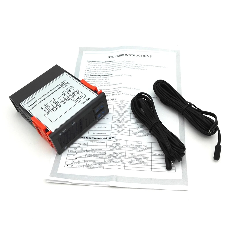 

The Operation of Refrigerator Cold Storage Temperature Controller Refrigeration Defrosting Double Sensor Fan Management STC-9200