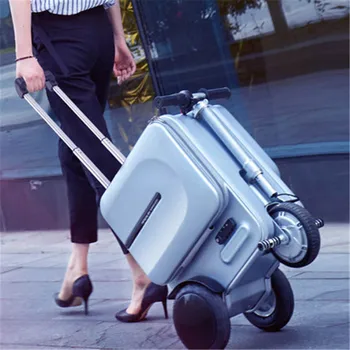 

airport travel business leisure riding luggage electric bike scooter