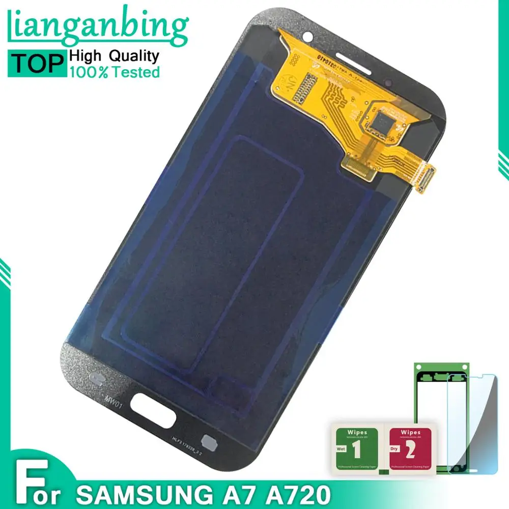 5 7 &quotSuper AMOLED ЖК дисплей для Samsung Galaxy A7 2017 A720 A720F SM сенсорный экран дигитайзер сборки