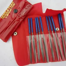 10 шт/набор, 5*180, полукруглая ручка, Золотая алмазная игла, ювелирный гравировальный крепежный файл, ювелирный инструмент