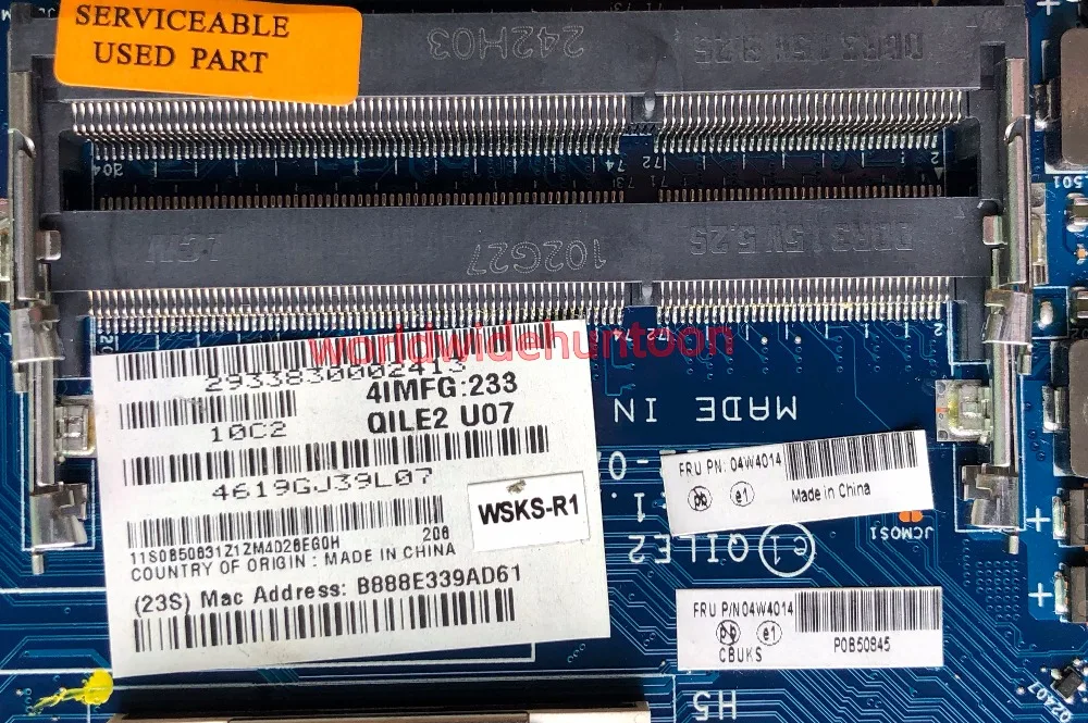 Стильный материнская плата для Lenovo ThinkPad E530 ноутбук PN внутренней катушкой, 04W4014 QILE1 LA-8133P Чипсет HM77 гнездо PGA989 DDR3 полностью протестирована
