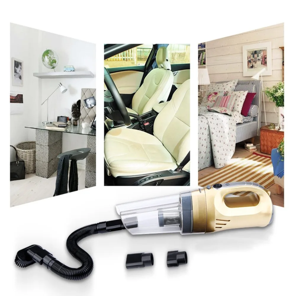 

Portable 120W 12V Car Vacuum Cleaner 4.5m Cable Length Wet & Dry Use Auto Cleaning Tool Car Cleaner LED Lights Flashlight Hot