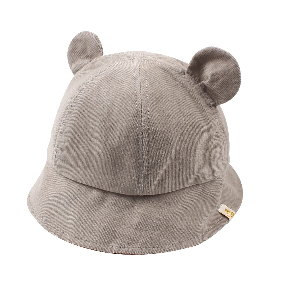 Fashion Baby Bucket Hat For Girls Cute Bear Ears Hat Toddler Kids Hat Caps Cotton Boys Girls Sun Cap Autumn Baby Girls Clothing (5)