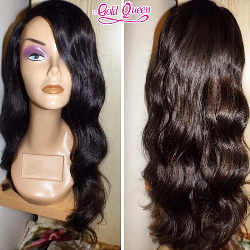 

unprocessed indian remy glueless full lace long human hair wigs with baby hair wavy lace front wig body wave for black women