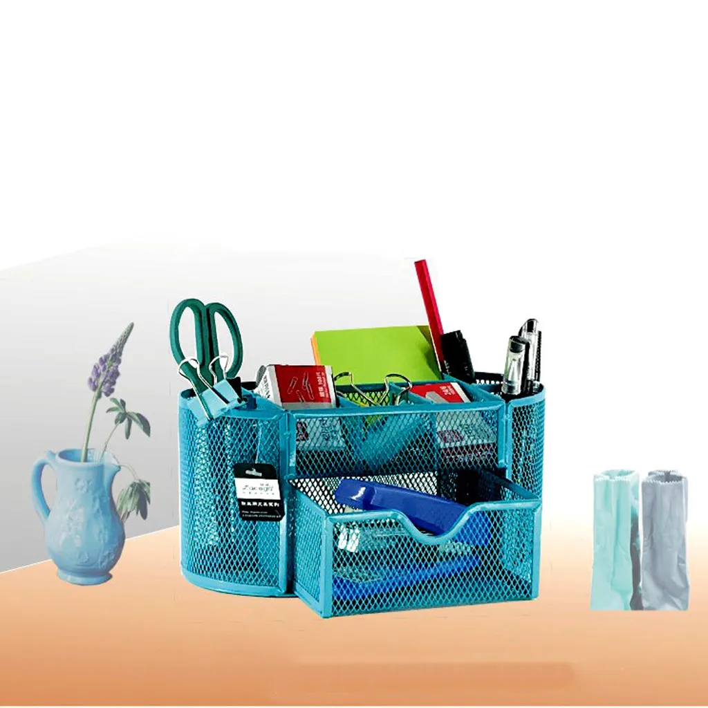 

Pencil And Pen Holder Office Desk Supplies Organizer Desktop Metal Storage Mesh