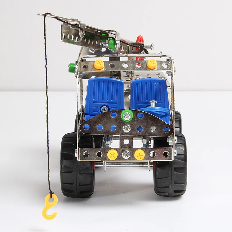 lower price  DIY metal engineering car series assembling building blocks Educational science toys children's dis