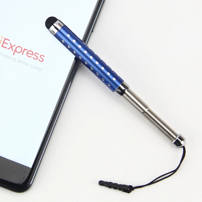 Crystal Retractable Stylus flexible Capacitive Touch Pen for Iphone