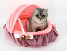 1pcs dogs cats new lovely princess beds supplies doggy autumn winter kennels puppy fashion house pet dog cat nest pets litter