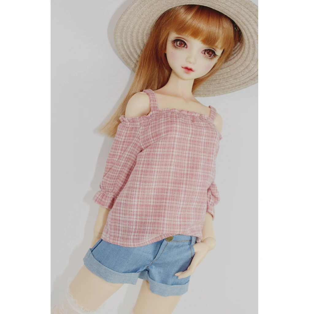 

1/3 BJD Smart Dolls Clothes Top Jeans Trousers Shoes for Dollfie SD DD Cuffed Shorts Casual Outfit