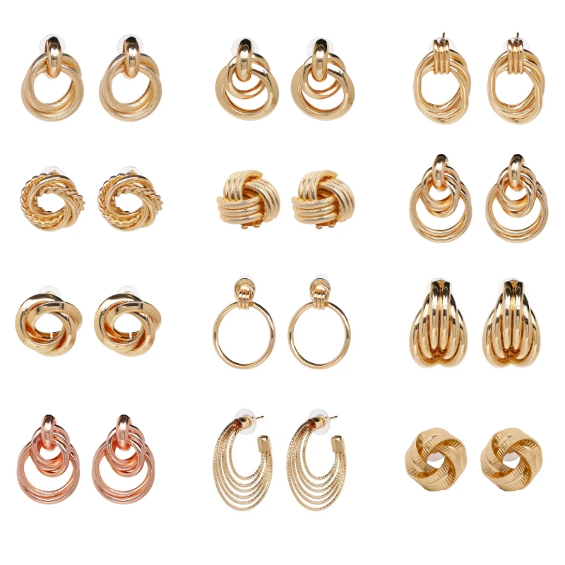 

Trendy Punk Dangle Drop Earrings For Women Statement Metal Earrings Wedding Party Jewelry Wholesale