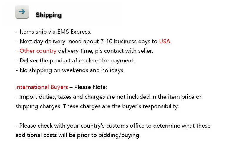 shipping